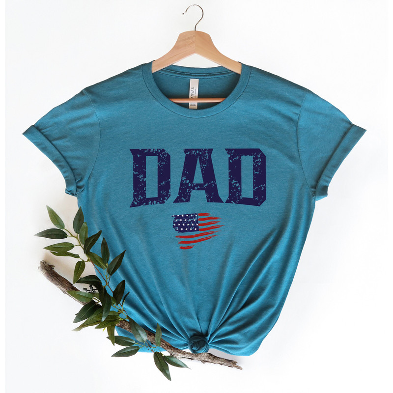 Dad Shirt with American Flag, American Dad Shirt, Cute Gift For Dad, Gift for American Father, Gift for Fathers Day, Tee for Proud American.jpg