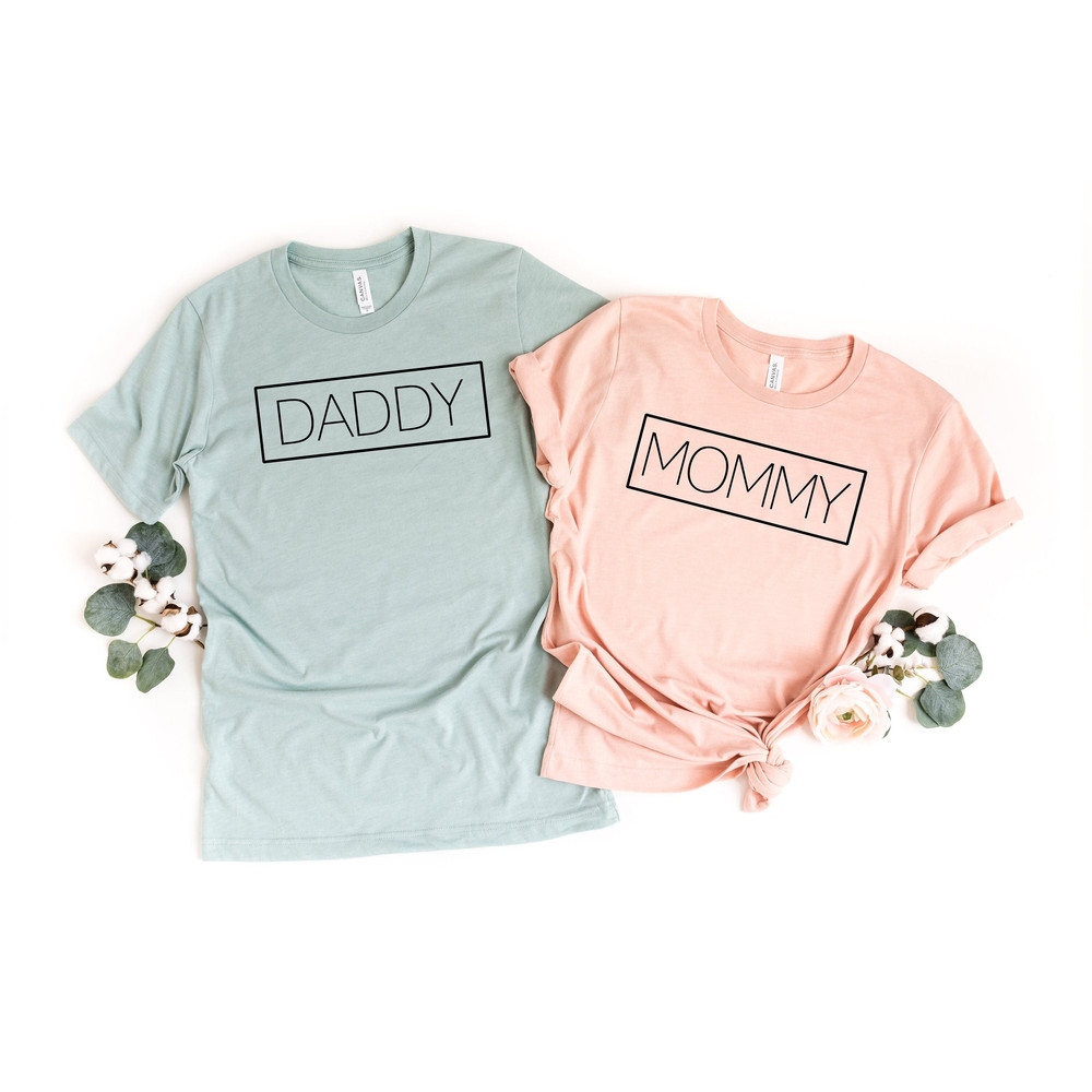 Mommy And Daddy Shirts, Mommy And Daddy Tees, Mom Dad Shirts, Pregnancy Announcement Tees, Matching Shirts, Baby Reveal Shirts, New Baby.jpg
