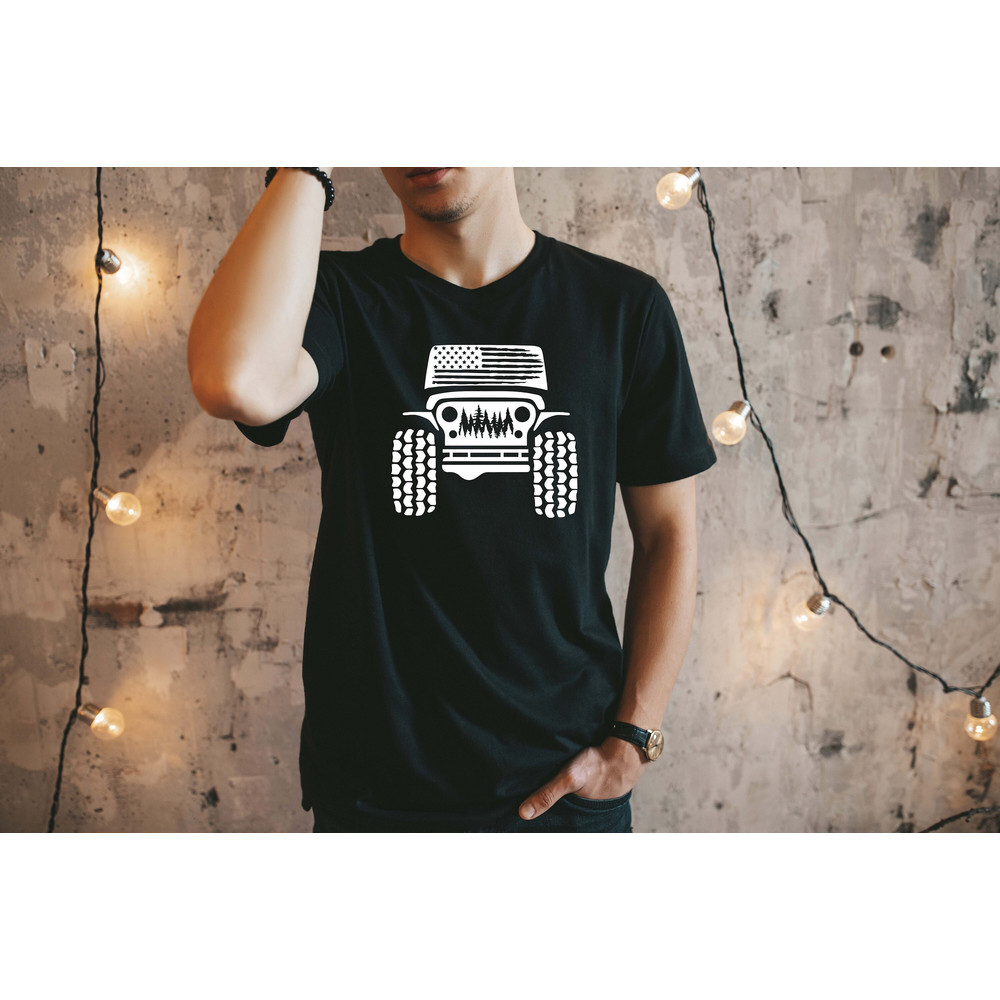American Offroad Shirt, USA Flag Tee, Offroad Forest Shirt, 4WD Shirt, Adventure Shirt, USA Offroad Tee, American Flag Tee, 4wd Flag USA.jpg