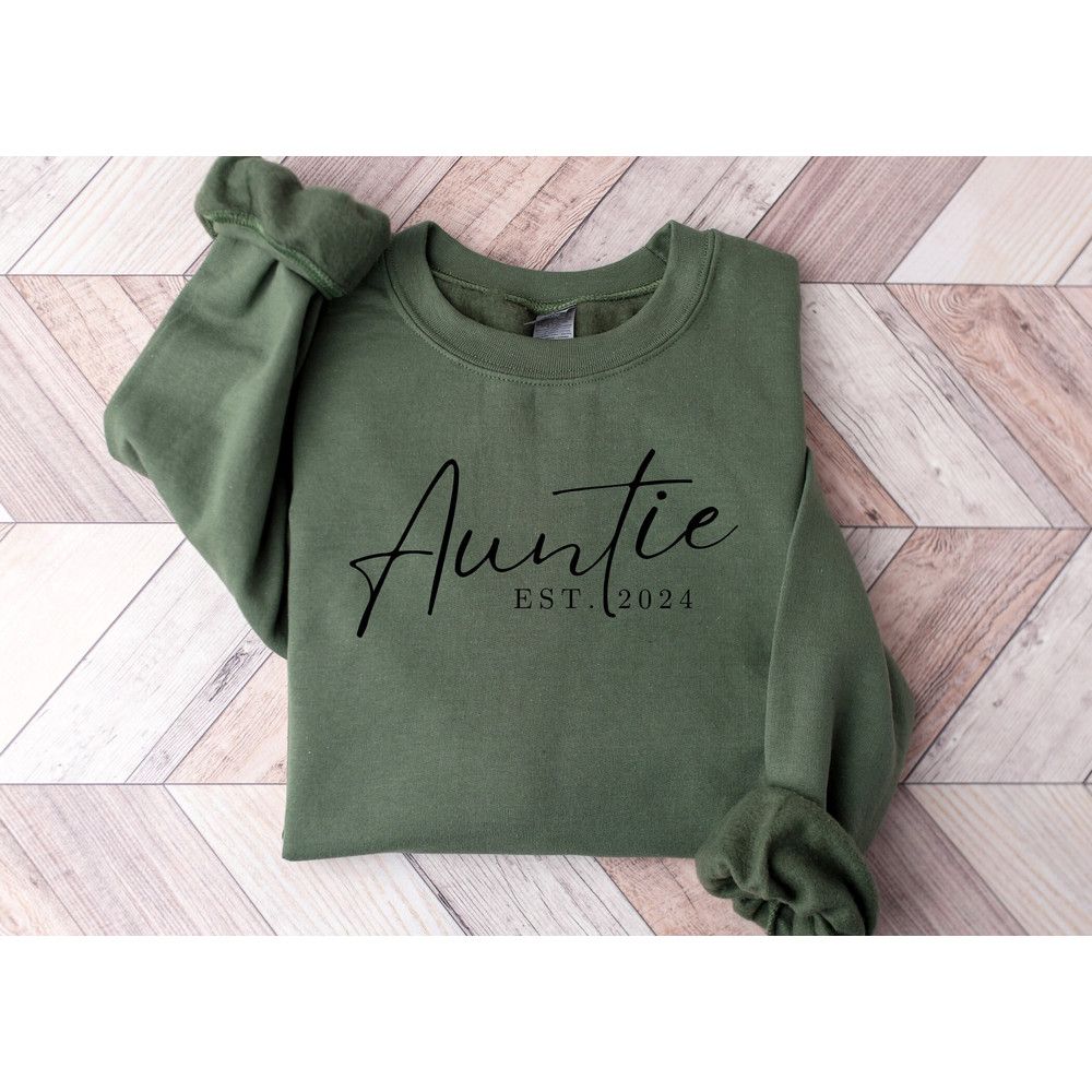 Auntie Est. Sweatshirt, Auntie Squad Shirt, Gift For Auntie, Mother's Day Gift, Shirt For Mom, Shirt for Mama, Women's Shirt.jpg