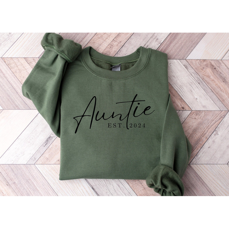 Auntie Est. Sweatshirt, Auntie Squad Shirt, Gift For Auntie, Mother's Day Gift, Shirt For Mom, Shirt for Mama, Women's Shirt.jpg