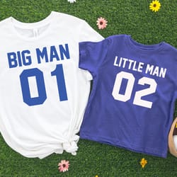 big man 01 little man 02 shirts, fathers day shirt, big man and little man shirts, fathers day gift, fathers day shirts,