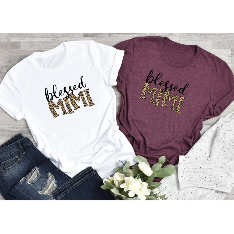 Leopard Print Blessed Mimi Shirt, Mother's Day Shirt, Valentines Day Shirt, Gift For Her, Mother's Day Gift, Gift for Mom, Mama Shirts.jpg