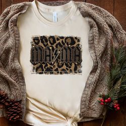 leopard print mama rocker shirt, cute mom clothes, fun mom clothing, mothers day gift, cute womens clothing, gift for mo
