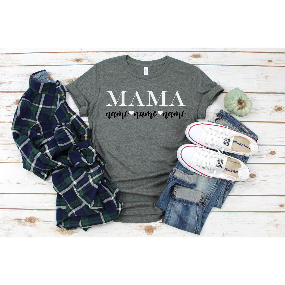 Mama Custom Personalized T-Shirt, Mother's Day Shirt, Mama With Names Shirt, Mom Shirt, Family Shirt.jpg