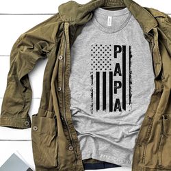 papa shirt, american flag papa shirt, us flag papa shirt, fathers day shirt, 4th of july shirt