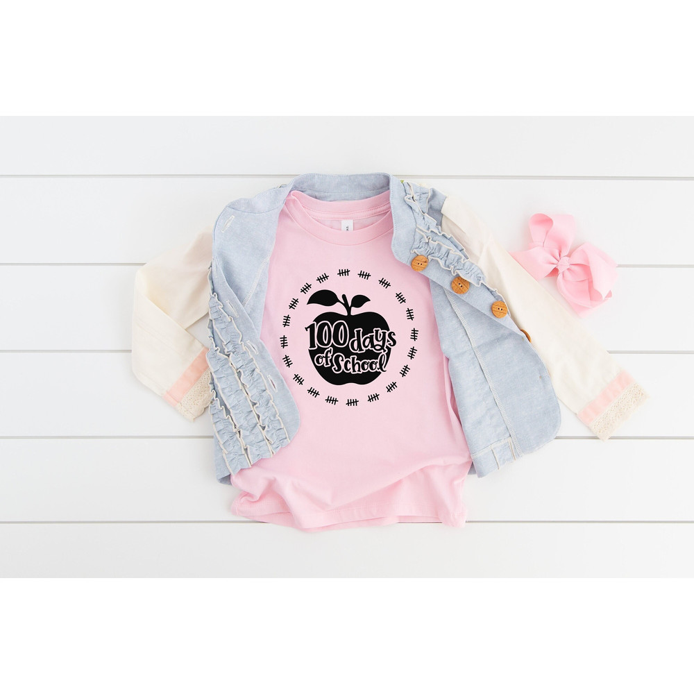 100 Days Of School Shirt, Teacher Apple Shirt, Teacher Gifts, 100th Day Of School, Teacher Appreciation, Back to School Shirt, School Tee.jpg