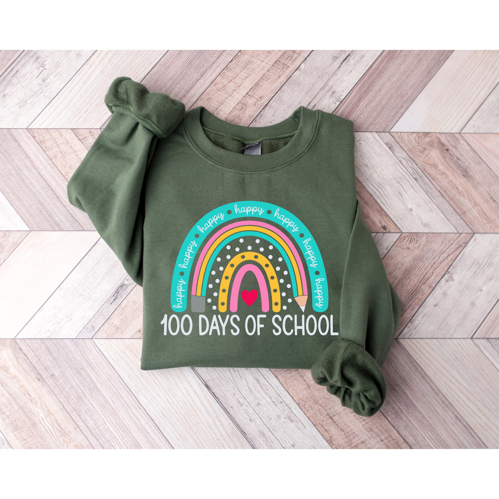 100 Days of School Sweatshirt, 100th Day of School Tshirt, Happy 100 Days Of School, 100 Days Celebration Shirt, Teacher Gift,Back to School.jpg