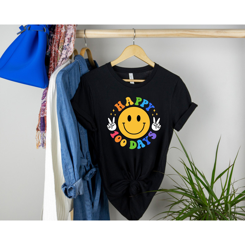 Happy 100 Days Shirt, 100th Day of School Shirt, Teacher Appreciation, Teacher Gifts, School Tee, Back to School Shirt, 100 Days Celebration.jpg