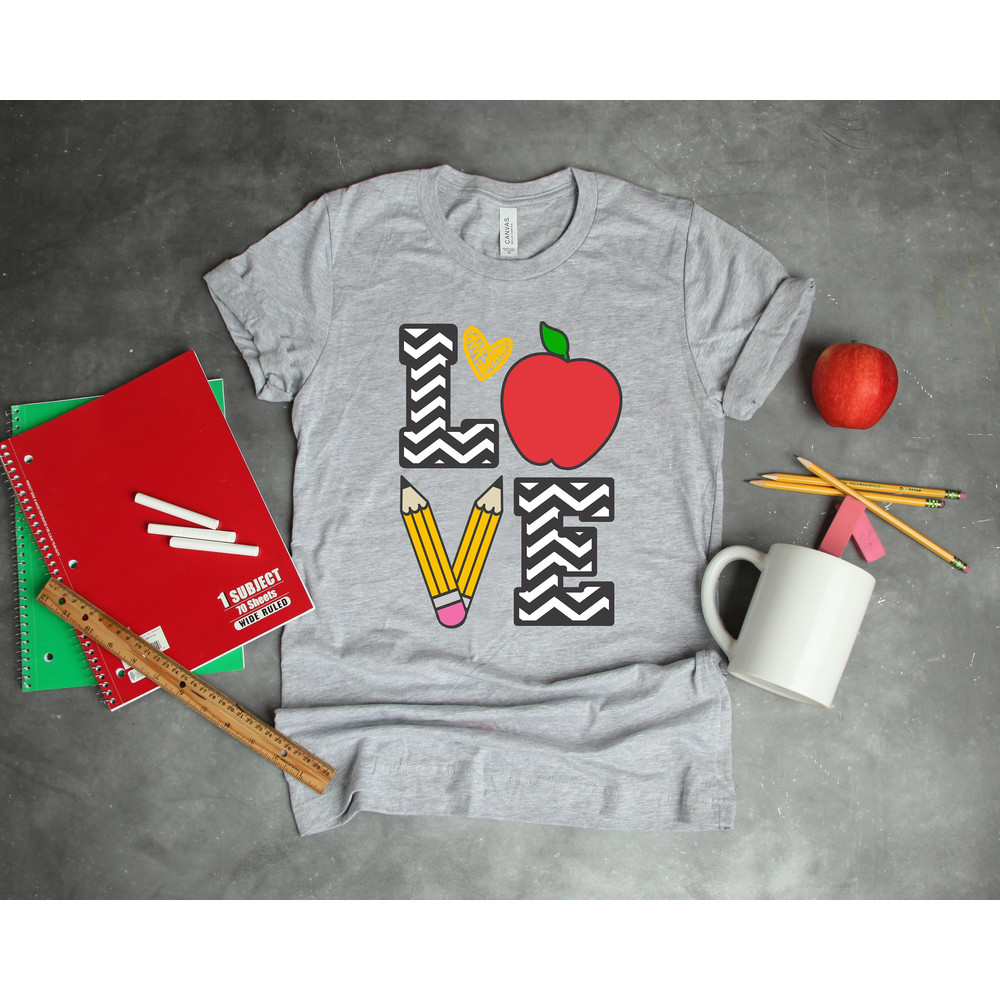 Kindergarten Love Shirt, Kindergarten Shirt, Back To School Shirt, Teacher Life Shirt, First Grade Teacher Shirt, Gift for Teachers.jpg