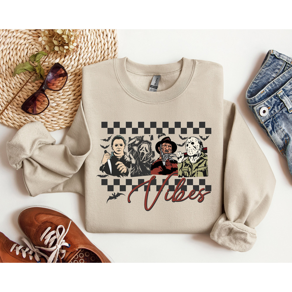Halloween Vibes Sweatshirt, Horror Movie Characters Sweatshirt, Halloween Shirt, Horror Movie Sweatshirt, Halloween T-shirt,.jpg