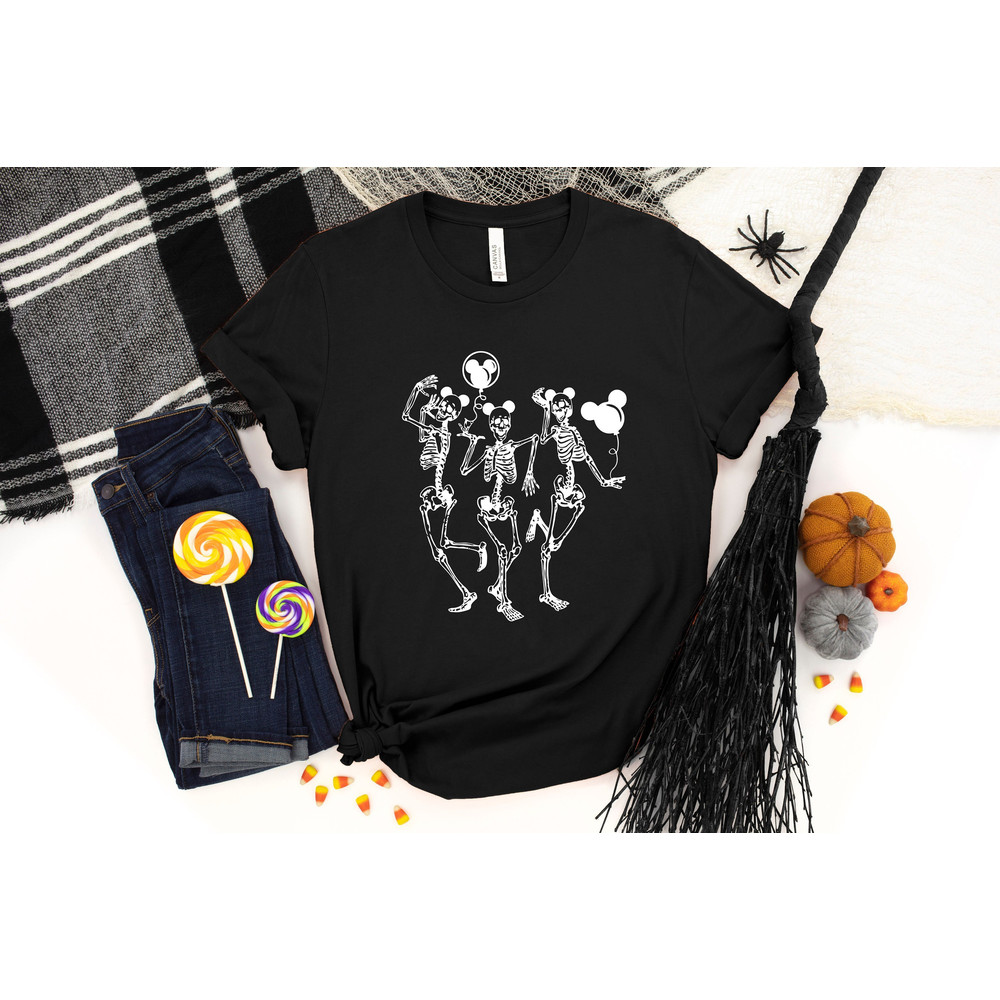 Dancing Skeleton Halloween Shirt, Halloween Boo, Halloween Black Cat Pumpkin Spooky Season, Sanderson Sister Shirt, Funny Halloween Shirt.jpg