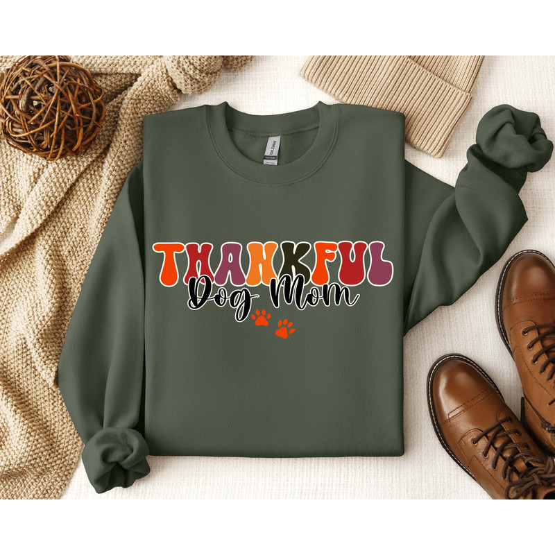 Dog Paw Print Thanksgiving Sweatshirt, Paw Print Pumpkin Sweatshirt, Dog Lover Pumpkin Sweatshirt, Love Dog Sweatshirt,Dog Mom Sweatshirt.jpg