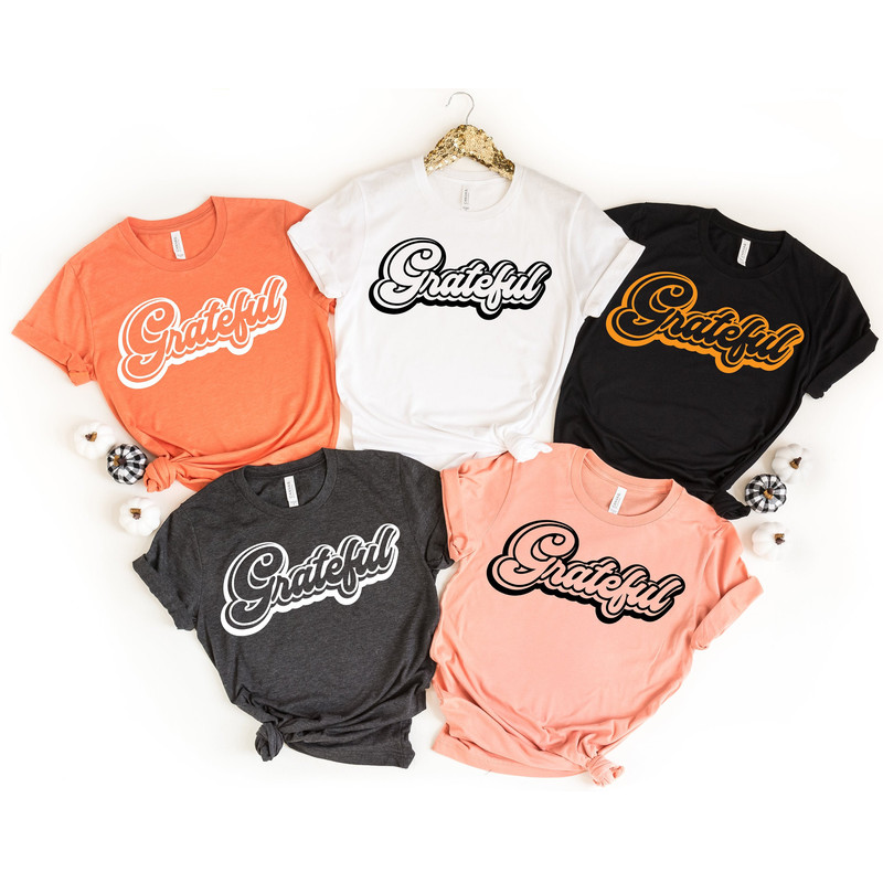 Grateful Shirt, Thankful Fall, Fall Shirt, Thankful Family Shirts, Thanksgiving Shirts, Thankful Autumn, Blessed, Thanksgiving.jpg
