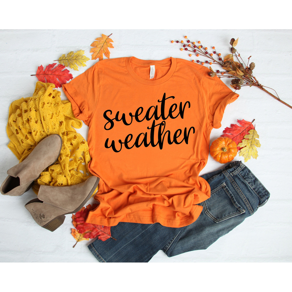 Sweater Weather Shirt,Thankful Fall, Fall Shirt,Fall Family Shirts, Thanksgiving Shirts, Blessed Shirt,Cute Fall Shirt 1.jpg