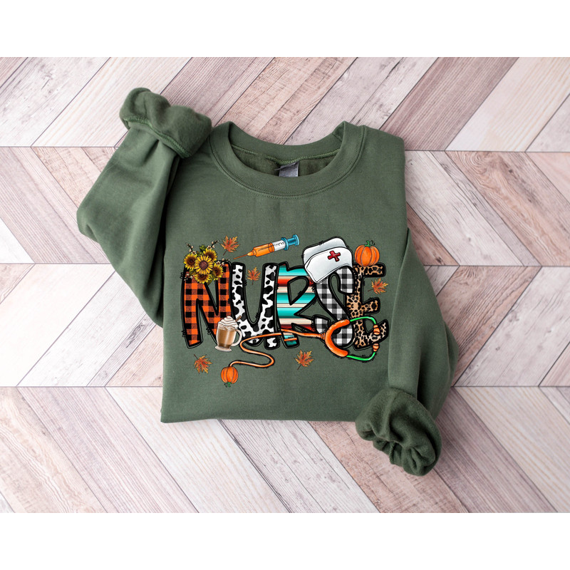 Thankful Nurse Sweatshirt, Thanksgiving Nurse Shirt, Nurse Turkey Hoodie, Thanksgiving Gifts For Women, T Shirt Gift For Nurse.jpg