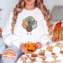 cute turkey shirt, thanksgiving turkey sweatshirt, turkey crew shirt, thanksgiving family shirt, thanksgiving shirt for