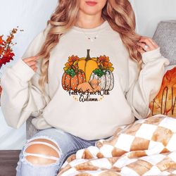 fall on love with autumn sweatshirt, fall cow shirt, cow lovers sweatshirt, happy pumpkin cow shirt, floral cow shirt, c