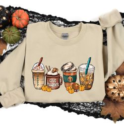 give thanks coffee sweatshirt, thanksgiving coffee tshirt, fall coffee sweatshirt, coffee lover sweatshirt, thanksgiving