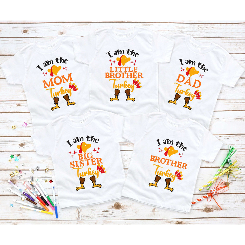 I am The Turkey, Family Turkey Shirt, Turkey Family Matching Sweatshirt, Thanksgiving Personalized Turkey Shirt, Women Turkey Shirt.jpg