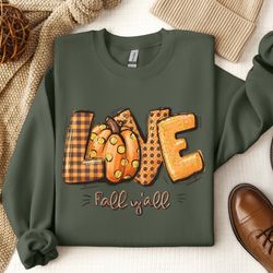 love fall y'all pumpkin sweatshirt,fall pumpkin shirt,fall y'all shirt, pumpkin leopard shirt,fall shirt,pumpkin shirt,l