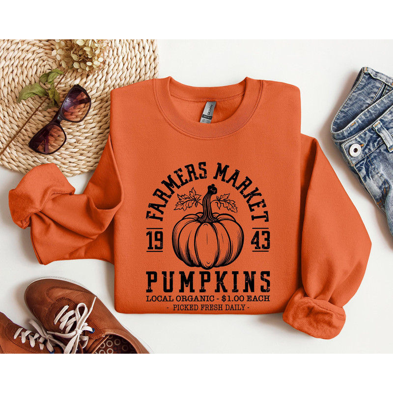 Farm Fresh Pumpkins Fall Women sweatshirt, Thanksgiving sweater, Fall Pumpkin, Fall Tee, Pumpkin Patch, Autumn Tee, Halloween Women sweater.jpg