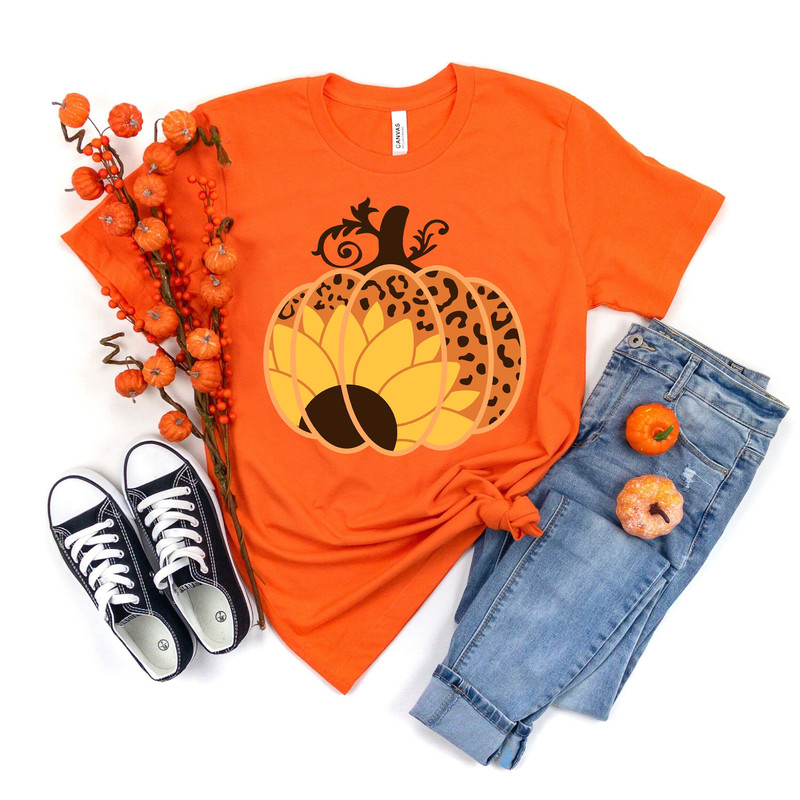 Leopard Pumpkin Shirt Leopard Pumpkin, Thanksgiving Shirt, Thankful Shirt, Fall Shirt, Hello Fall Shirt, Leo Pumpkin Shirt, Pumpkin Shirt.jpg