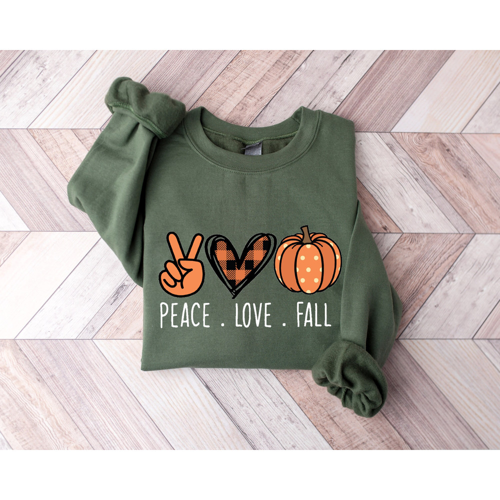 Peace Love Fall Thanksgiving Shirt,Thanksgiving Family Shirts,Thanksgiving Shirt,Thankful Shirt,Fall Shirt,Family Matching Shirt.jpg