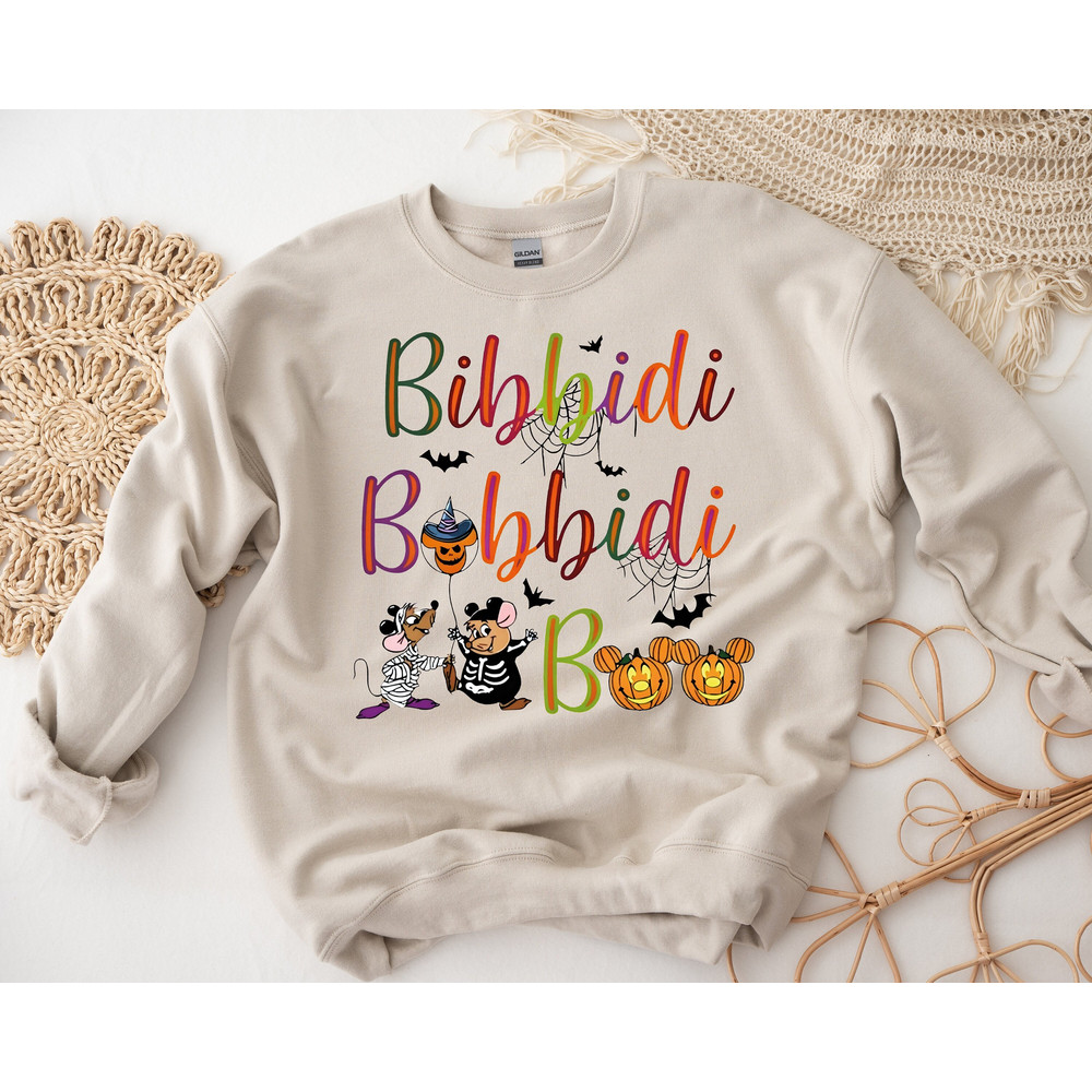 Bibbidi Bobbidi Boo Jaq And Gus Halloween Shirt, Mickey Pumpkin Shirt, Disney Spooky Season Shirt, Disney Cinderella Halloween Shirts.jpg