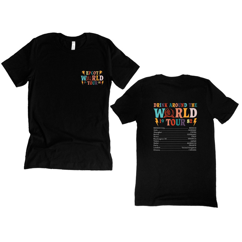 Disney Epcot World Tour Shirt, Drinking Around The World, Disney Shirt,Retro Disney Epcot Shirt, Mickey And Friends, Epcot Center 1982 Shirt.jpg