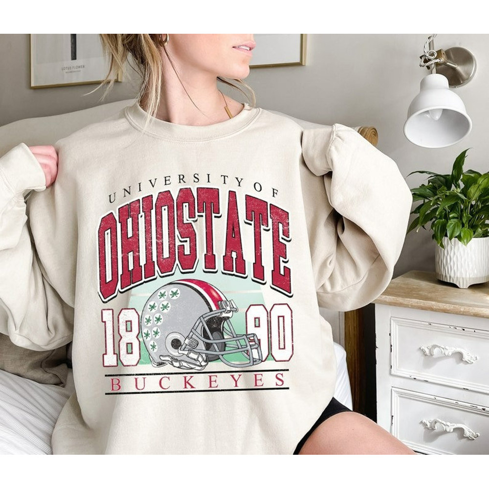 Vintage Ohio State Baseball Sweatshirt, Ohio State Fan Crewneck Shirt, Ohio State Gift, College Sweater, Unisex T-shirt Crewneck Hoodie 1.jpg
