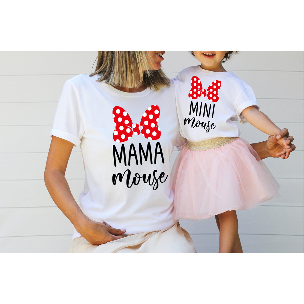 Mama mouse Mini mouse Shirt, Mama mouse matching Tshirt, Mama mini shirt, Mommy and Me shirt, Mothers Day Shirt.jpg