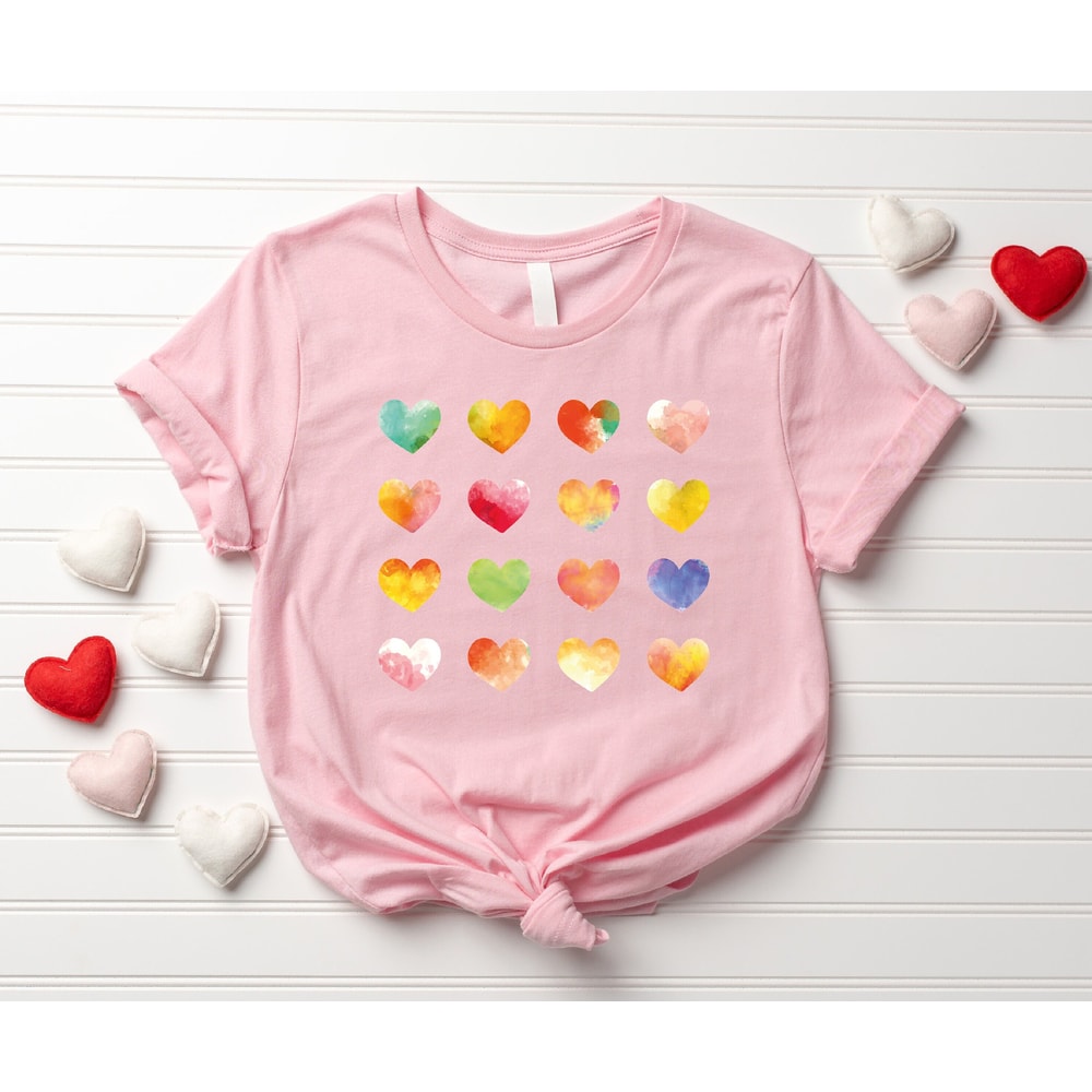 Womens Graphic Valentines Shirt, Cute Hearts Valentines Shirt, Love Shirt, Teacher Valentine Shirt, Funny Valentine Day Tee, Valentine Shirt.jpg