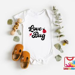 cute love bug onesie ,love bug onesie for baby,gifts for valentines day,cute heart love bug onesie