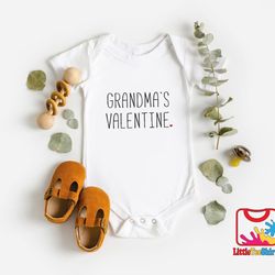 grandmas valentine baby onesie - little valentine baby onesie - cute valentines day onesie