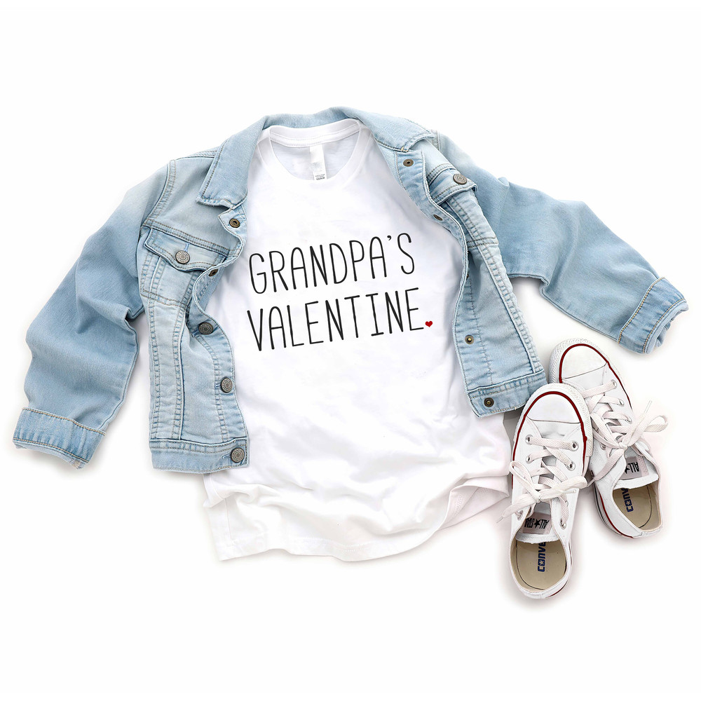 Grandpa's Valentine Kids Shirt - Little Valentine Kids Tee - Cute Valentines Day Shirt.jpg