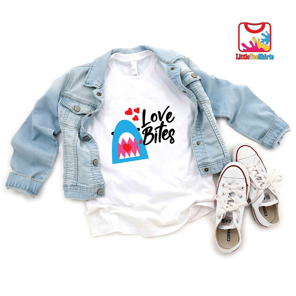Love Bites Toddlre Shirt,Valentines Toddler Shark Shirt,Valentines Day Toddler Shirt.jpg