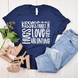 kisses heart love hugs cupid flowers valentine shirt, valentine day shirt, love tshirt, kiss shirt, happy valenine shirt