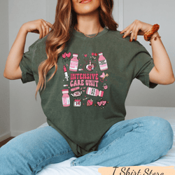 intensive care unite nurse valentine shirt, neonatal intensive care unit nurse gift, icu nurse valentine tee, icu crew v