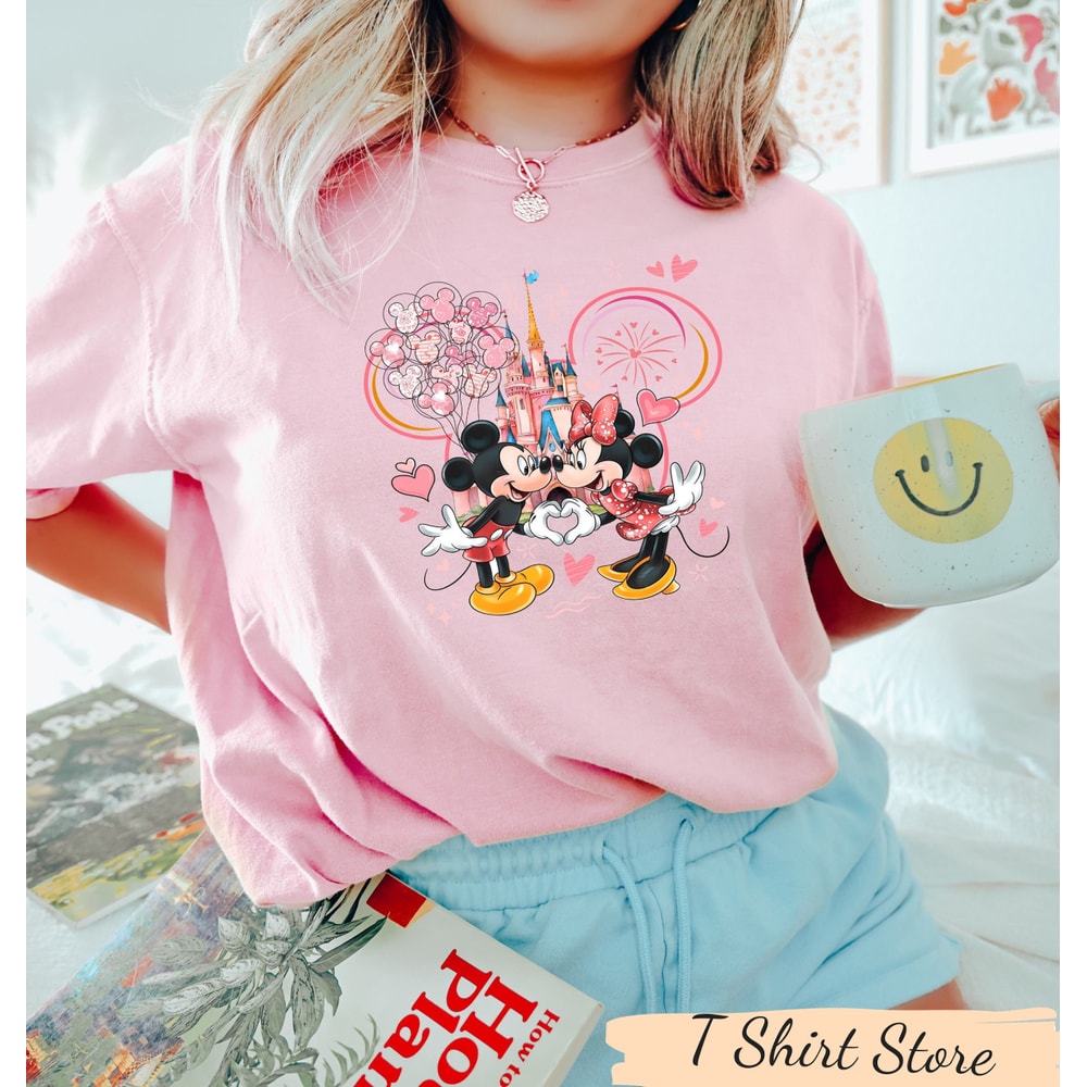 Mickey and Minnie In Love Valentine Shirt, Minnie Mouse Valentines Tee, Minnie Ears Love Valentines Gift, Disney Trip Valentine Sweatshirt.jpg