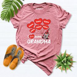 grandma valentine shirt, i love being grandma shirt, grandma valentine day gift, nana valentine shirt, custom grandma gi