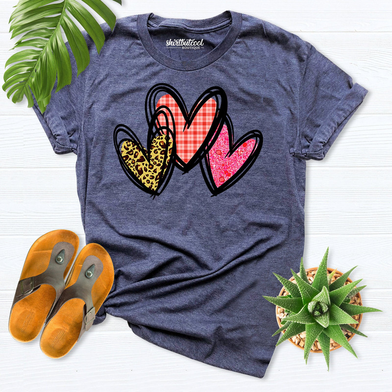 Heart Valentine days Shirt, heart shirt, Valentines Day gift her, Valentine Shirt, women heart shirt, Double Heart Shirt, mommy and baby tee.jpg
