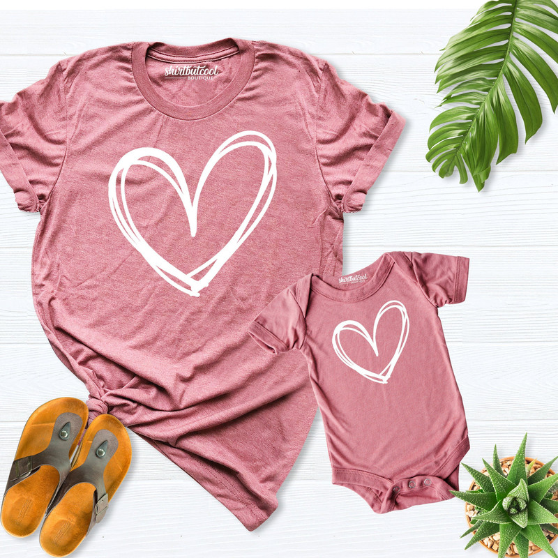 mothers day shirt, mommy daughter matching shirt, Love Heart Shirt, Family valentine Shirt, Mommy and Me Outfits, heart Tshirt, mommy shirt.jpg