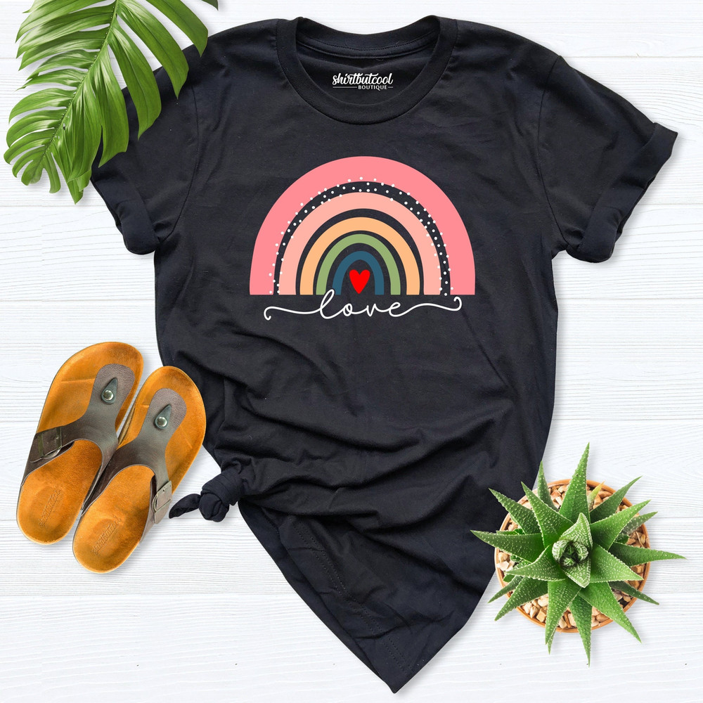 Rainbow Love Shirt, Women Valentine Shirt,mother day Gift, gift Teacher, Love Rainbow Shirt, Mommy gift, daughter birthday gift, cute shirt.jpg