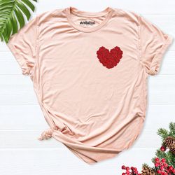 valentines day shirt,rose heart shirt, women heart shirt, valentine shirt, love heart shirt, valentine day gift mom gran