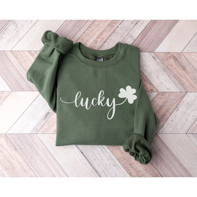 Lucky Shirt, St Patricks Day Sweatshirt for Women, St Patricks Day Crewneck, saint patricks day shirts, st paddys day shirt, pattys day gift.jpg