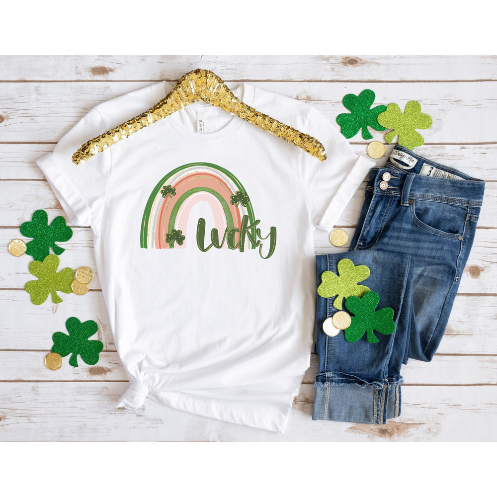 Shamrock Shirt, St Patricks Day Shirt, Lucky Shirt, Rainbow Shirt, Lucky Me Shirt, Irish Shirt, Leopard Print Shirt, Kiss Me Shirt, St Patty.jpg
