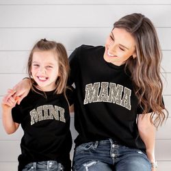 mama leopard shirt,mini leopard shirt,mamas girl shirt,leopard mama shirt,leopard mini shirt,mama mini matching shirt,mo