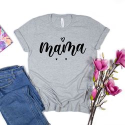 mama shirt,  mothers t-shirt, cute mom shirt, cute mom gift, mothers day gift,  new mom gift, mama with heart t-shirt