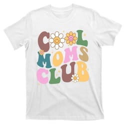cool mom club floral mothers day t-shirt